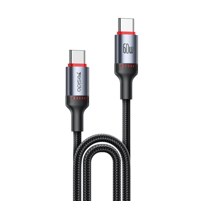 � كابل YESIDO CA183 Type-C إلى Type-C — 2 متر / 60W
